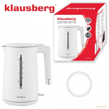 Czajnik elektryczny, biały, 1,7l, klausberg, kb-7890
