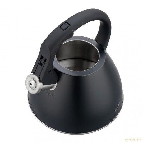 Czajnik stalowy 2,5 l czarny mat z uchwytem soft-touch, klausberg kb-7952