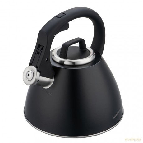Czajnik stalowy 2,5 l czarny mat z uchwytem soft-touch, klausberg kb-7952