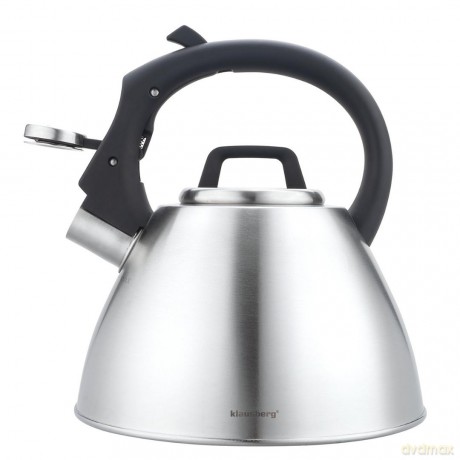 Czajnik stalowy 2,5 l z gwizdkiem i uchwytem soft-touch, klausberg kb-7951