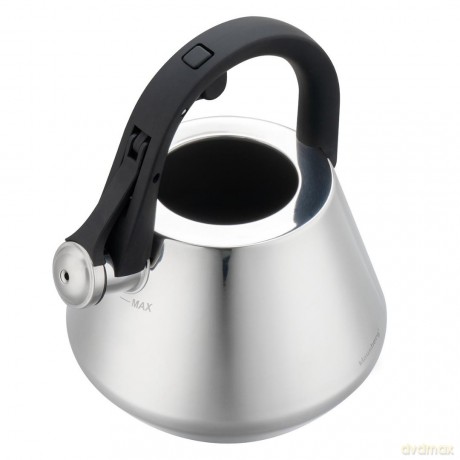 Czajnik stalowy z gwizdkiem 2,5 l połysk, indukcja, klausberg kb-7947