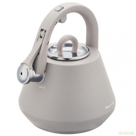 Czajnik stalowy z gwizdkiem 2,5 l szary mat, indukcja, klausberg kb-7949