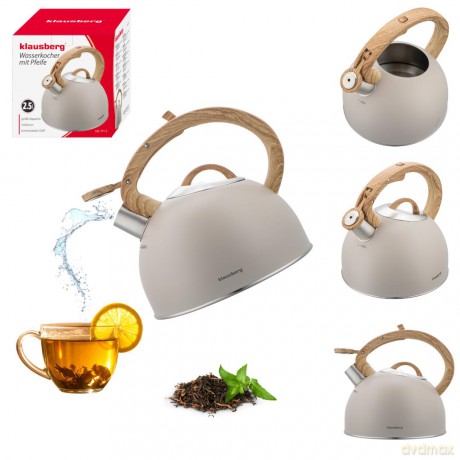 Czajnik tradycyjny 2.5l, bezowy klausberg