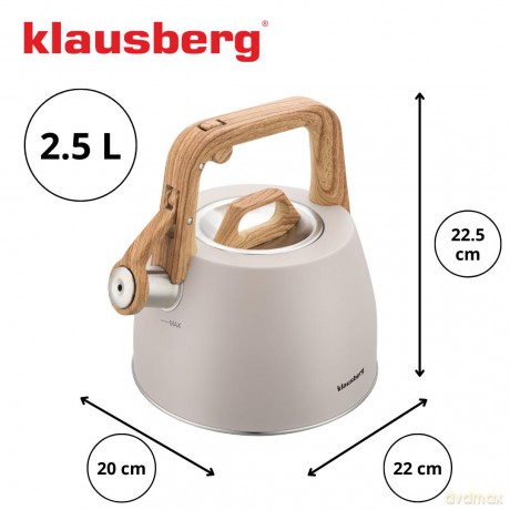 Czajnik tradycyjny 2.5l, bezowy klausberg