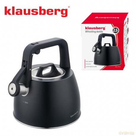 Czajnik tradycyjny 2.5l, czarny klausberg