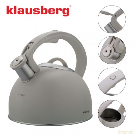 Czajnik tradycyjny 2.5l, szary klausberg