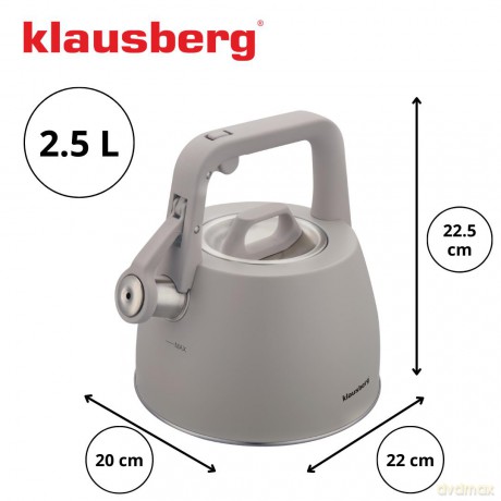 Czajnik tradycyjny 2.5l, szary klausberg