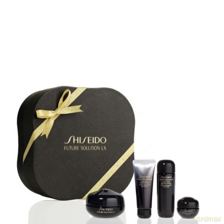 Shiseido Future Solution Lx Set (Eye&Lip Contour Regenerating Cream 15ml+Extra Rich Cleansing Foam 15ml+Concentrated Balancing Softener 25ml+Total Regenereting Cream 6ml) [KOSMETYKI]