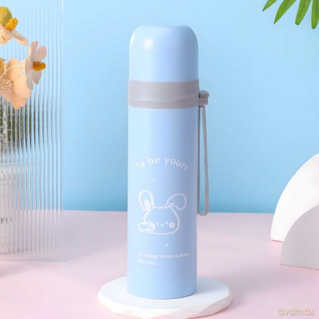 Kubek termiczny termos próżniowy stal 500ml + kubek