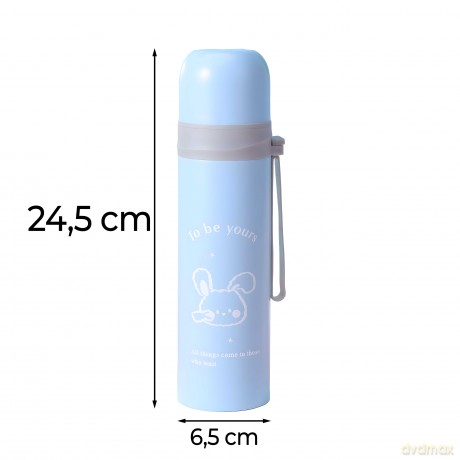 Kubek termiczny termos próżniowy stal 500ml + kubek