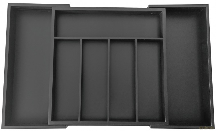 Organizer bambusowy do szuflady, czarny, 52x31,5x5 kinghoff