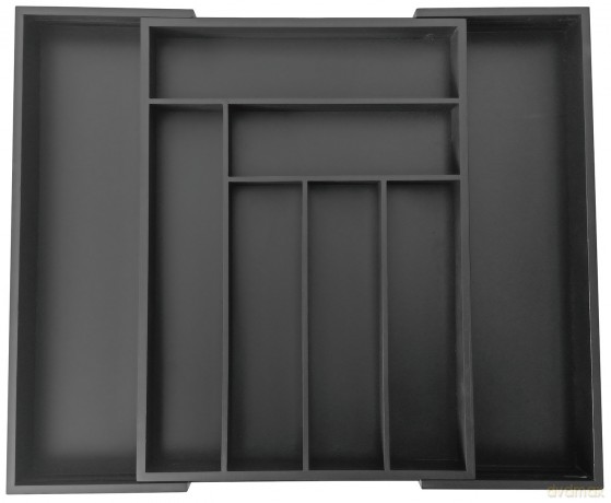Organizer bambusowy do szuflady, czarny, 52x43x5 kinghoff