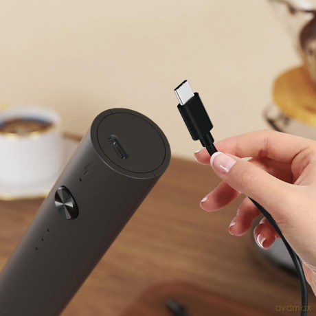 Spieniacz do mleka, usb-c, 3 prędkości, 2 końcówki, z stojak, kinghoff