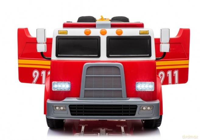 Wóz Strażacki na Akumulator Czerwony Dla Dzieci Pilot Sikawka LL911