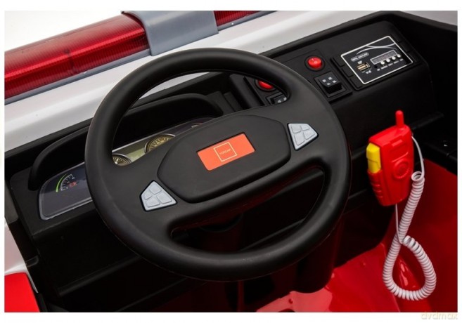 Wóz Strażacki na Akumulator Czerwony Dla Dzieci Pilot Sikawka LL911