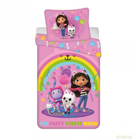 Komplet pościeli micro Gabby's Dollhouse Rainbow Party