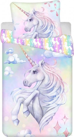 Komplet pościeli Unicorn Pastel Rainbow
