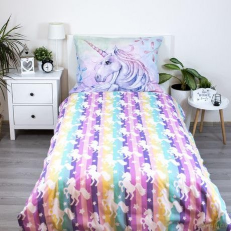 Komplet pościeli Unicorn Pastel Rainbow
