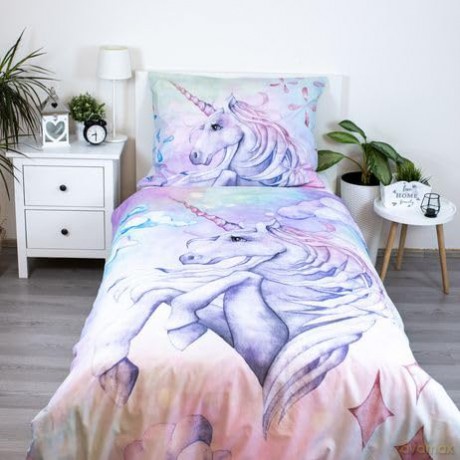 Komplet pościeli Unicorn Pastel Rainbow