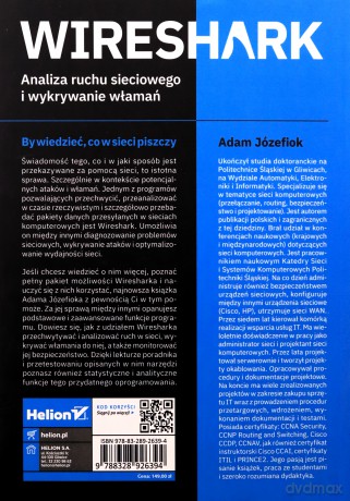 Wireshark. Analiza ruchu sieciowego i wykrywanie włamań - Adam Józefiok [KSIĄŻKA]