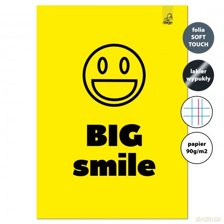 Zeszyt A4 32k.w kratkę z marginesem Big Smile 90g