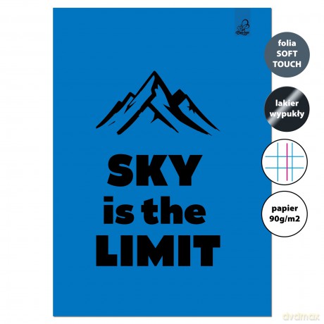 Zeszyt A4 32k.w kratkę z marginesem Sky 90g