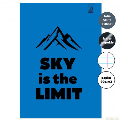 Zeszyt A4 32k.w linie z marginesem Sky 90g