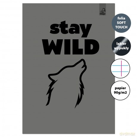 Zeszyt A4 32k.w linie z marginesem Stay Wild 90g