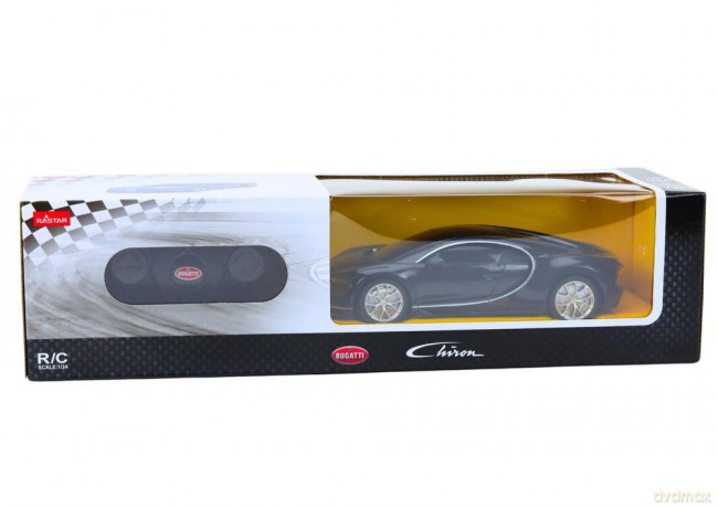 Auto Bugatti Veyron Chiron Samochód Zdalnie Sterowany RC Czarny 1:24