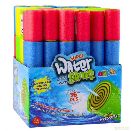 Broń Piankowa Na Wodę Pompka Tuba Wodna Kolorowa 30cm Mix