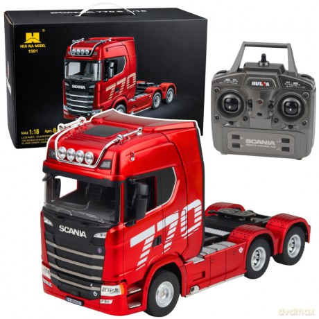 Ciągnik Siodłowy Scania Zdalnie Sterowany RC Huina 1501 Czerwony 1:18