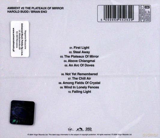 Brian Eno: Ambient 2/The Plateaux Of Mirror [CD]