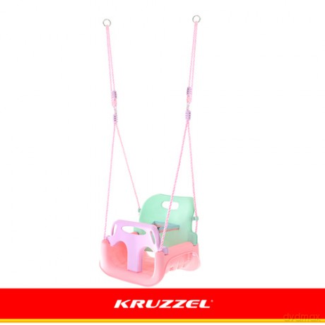 Huśtawka dla dzieci 3w1 pastelowa Kruzzel