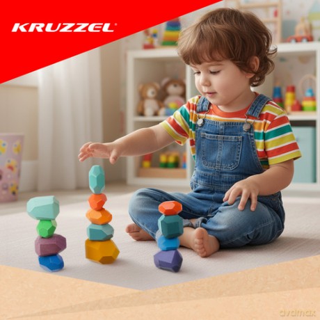 Kamienie/klocki drewniane - 16szt Kruzzel 26323