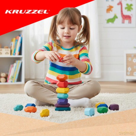 Kamienie/klocki drewniane - 16szt Kruzzel 26323
