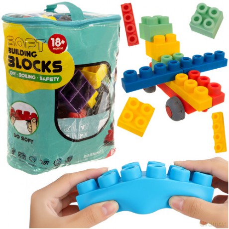 Klocki gumowe - sensoryczne 80el. 26575
