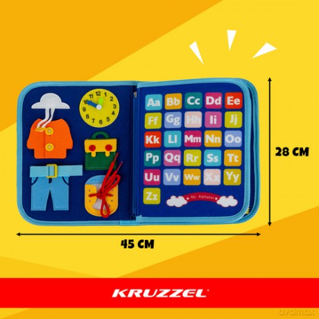 Książeczka manipulacyjna - niebieska Kruzzel 26881