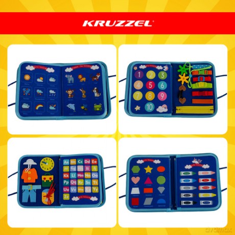 Książeczka manipulacyjna - niebieska Kruzzel 26881