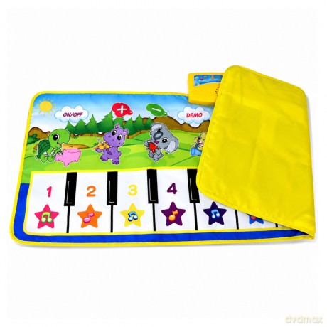 Mata Muzyczna Edukacyjna Pianinko Zwierzątka Dźwięki Instrumentów 100x36 cm