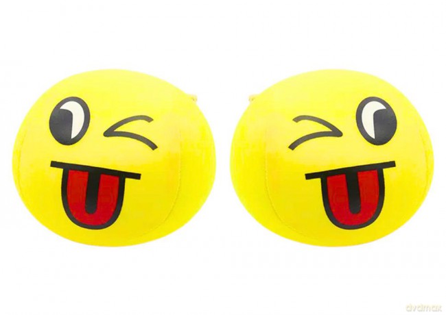 Miękka Piłeczka Piłka Buźka Emoji Żółta 9cm
