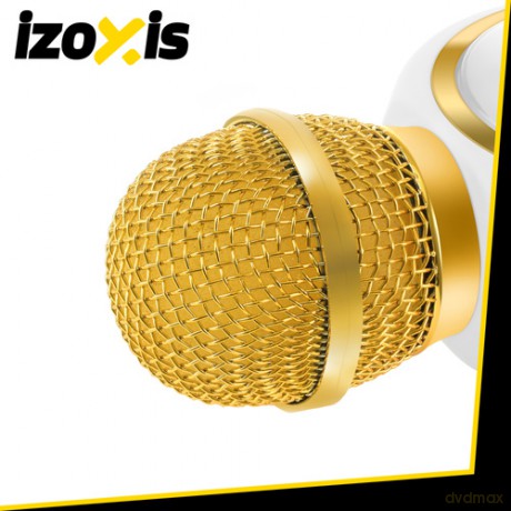 Mikrofon karaoke bezprzewodowy biały Izoxis 27047