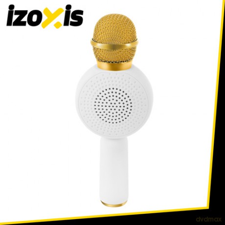 Mikrofon karaoke bezprzewodowy biały Izoxis 27047