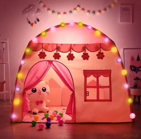 Namiot dla dzieci DOMEK + lampki 23472