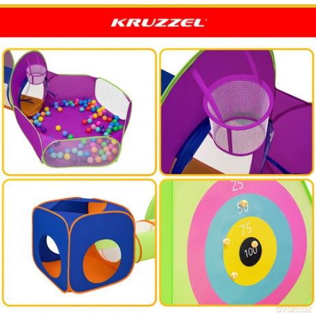 Namiot dla dzieci z tunelami 5w1 Kruzzel