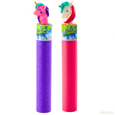 Piankowa Broń Pompka Pałka Na Wodę Jednorożec Różowa Fioletowa 35 cm
