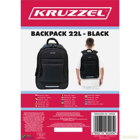 Plecak 22L - czarny Kruzzel 24524