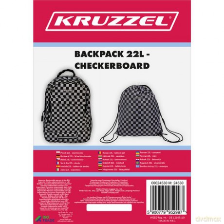Plecak 22L - szachownica Kruzzel 24530