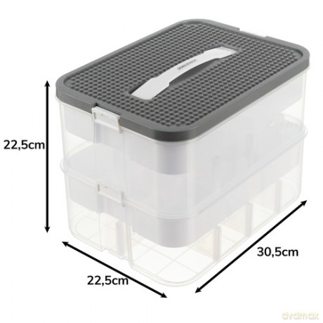 Pudełko na klocki- 2 poziomy Kruzzel 25756