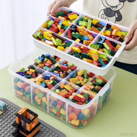 Pudełko na klocki- 2 poziomy Kruzzel 25756
