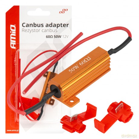 Rezystor canbus opornik do żarówek led 60ohm 50w amio-04098